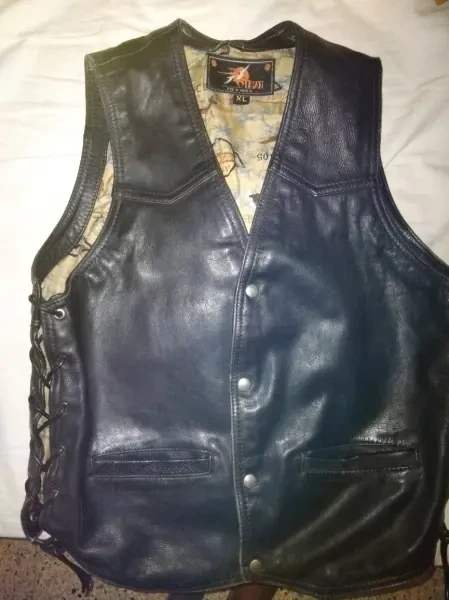Gilets cuire pour motard - 1