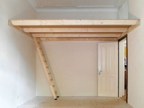 soupente en bois ou en fer fini