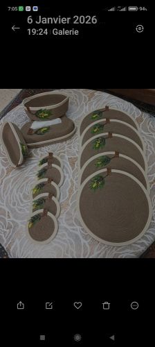 set de table en corde manifique