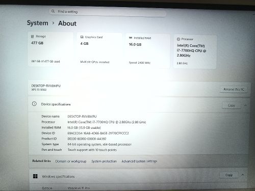 DELL XPS 15 9560