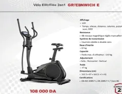 VÉLO ELLIPTIQUE 2en1 GREENWICH E
