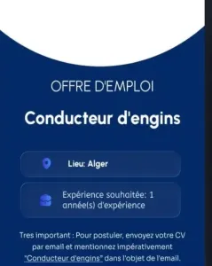 Conducteur d'engins
