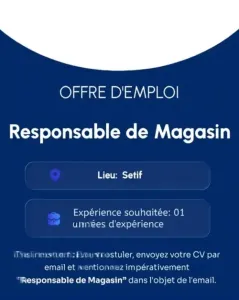 Responsable de Magasin