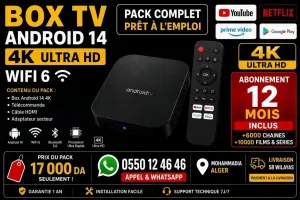 Box TV Android 14 4K WiFi 6 / Pac