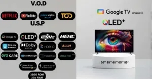 IRIS 50"Q7020 QLED GOOGLE TV 4K