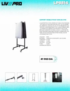Support mobile pour tapis de gym