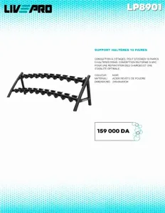 Support halteres 10 paires