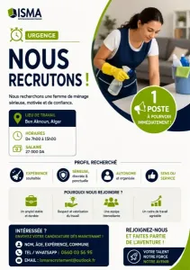 recrutment femme de menage