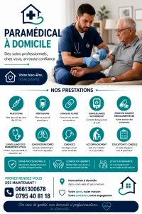 Infirmière à domicile 7/7 24h