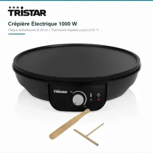 Crêpière Électrique 1000 W Plaque